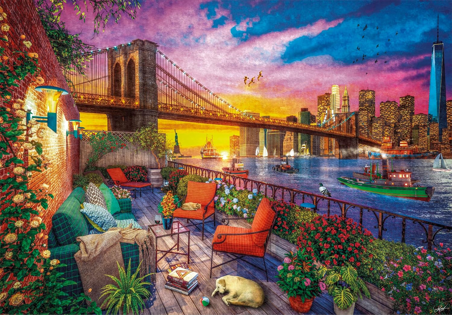 Clementoni - Manhattan Balcony Sunset 3000 Piece High Quality - Image 2