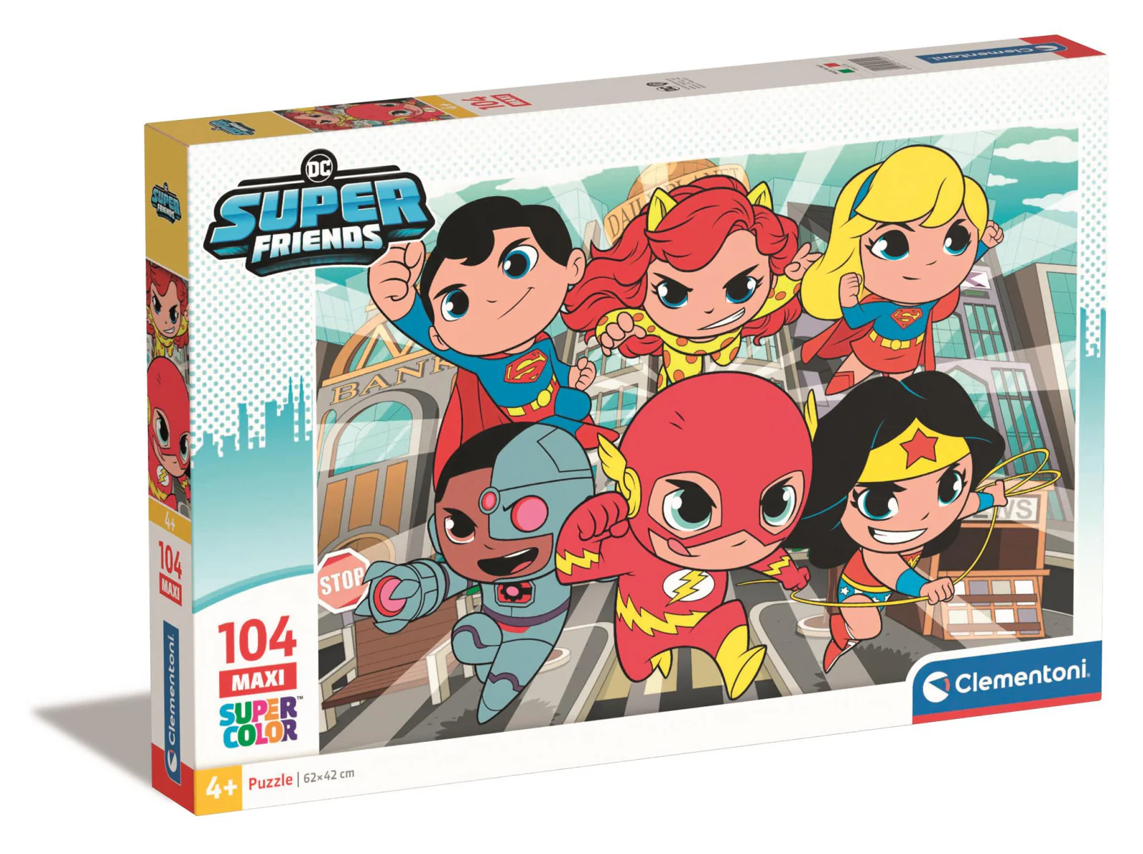 Clementoni Maxi DC Comics: Super Friends - 104 piece Puzzle
