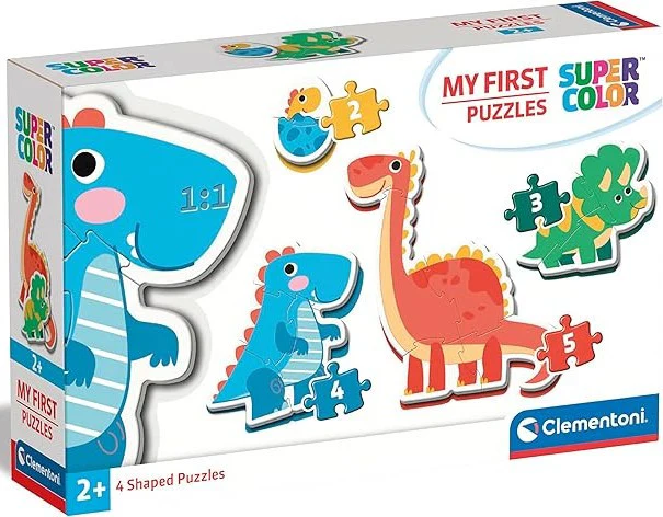 Clementoni My First Puzzles: Dinosaurs - 2/3/4/5 pieces Shaped Puzzles