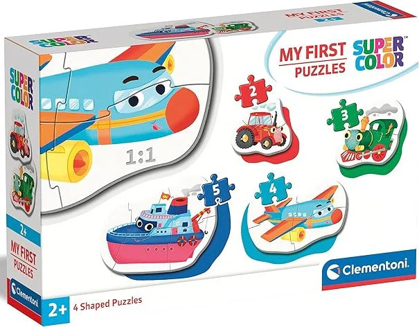 Clementoni My First Puzzles: Means of Transport - 2/3/4/5 pieces Shaped Puzzles