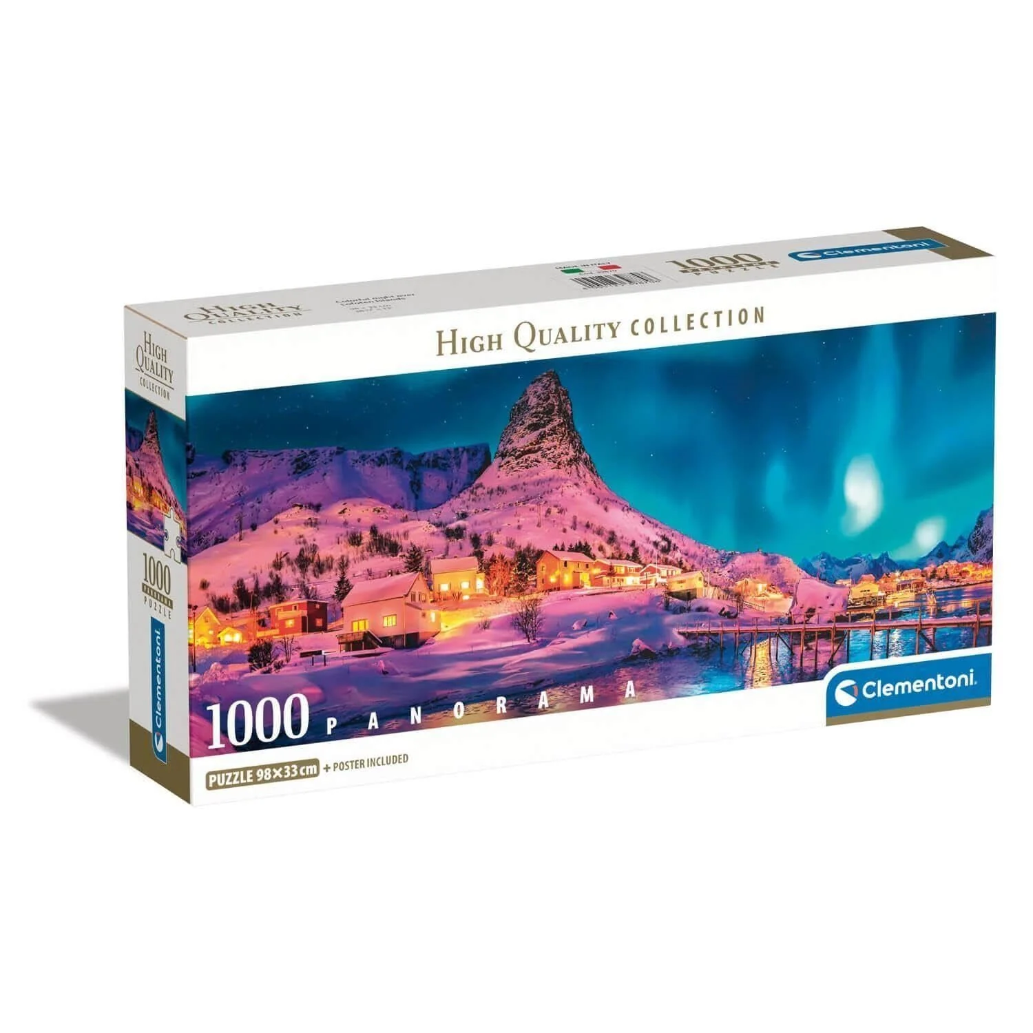 Clementoni - Panorama Puzzle Night Lofoten Island Norway 1,000 Pieces