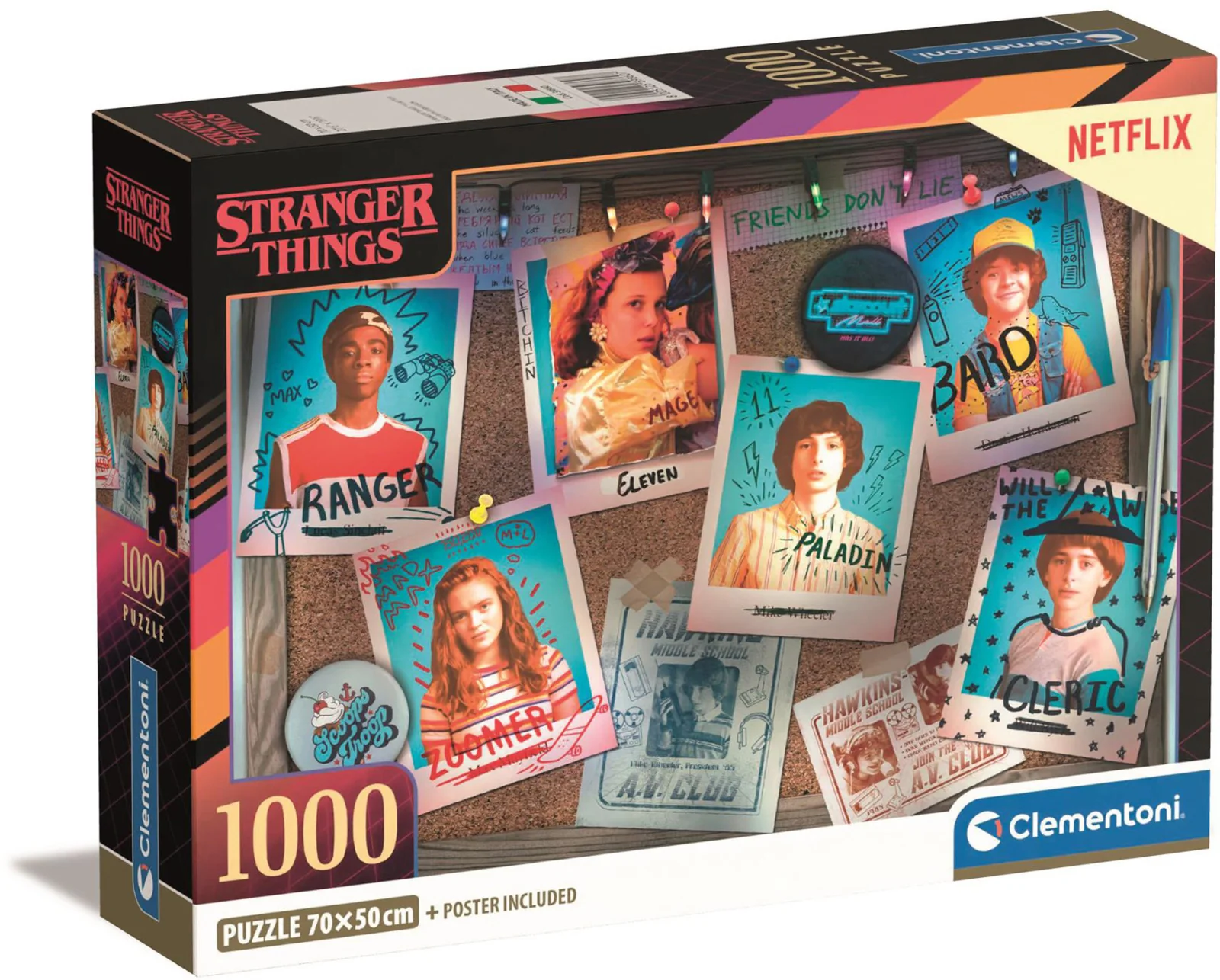 Clementoni - Stranger Things Compact - 1000 piece Puzzle