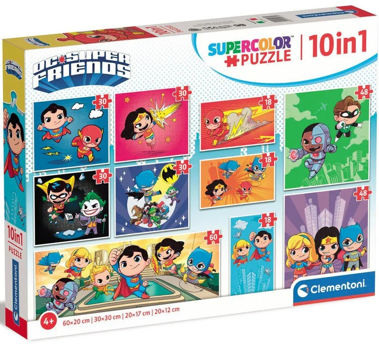 Clementoni SuperColor DC Comics 10-in-1 Puzzle