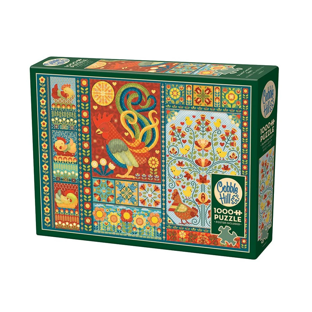 Cobble Hill - Scandi Chicken Quilt 1000 Piece Puzzle