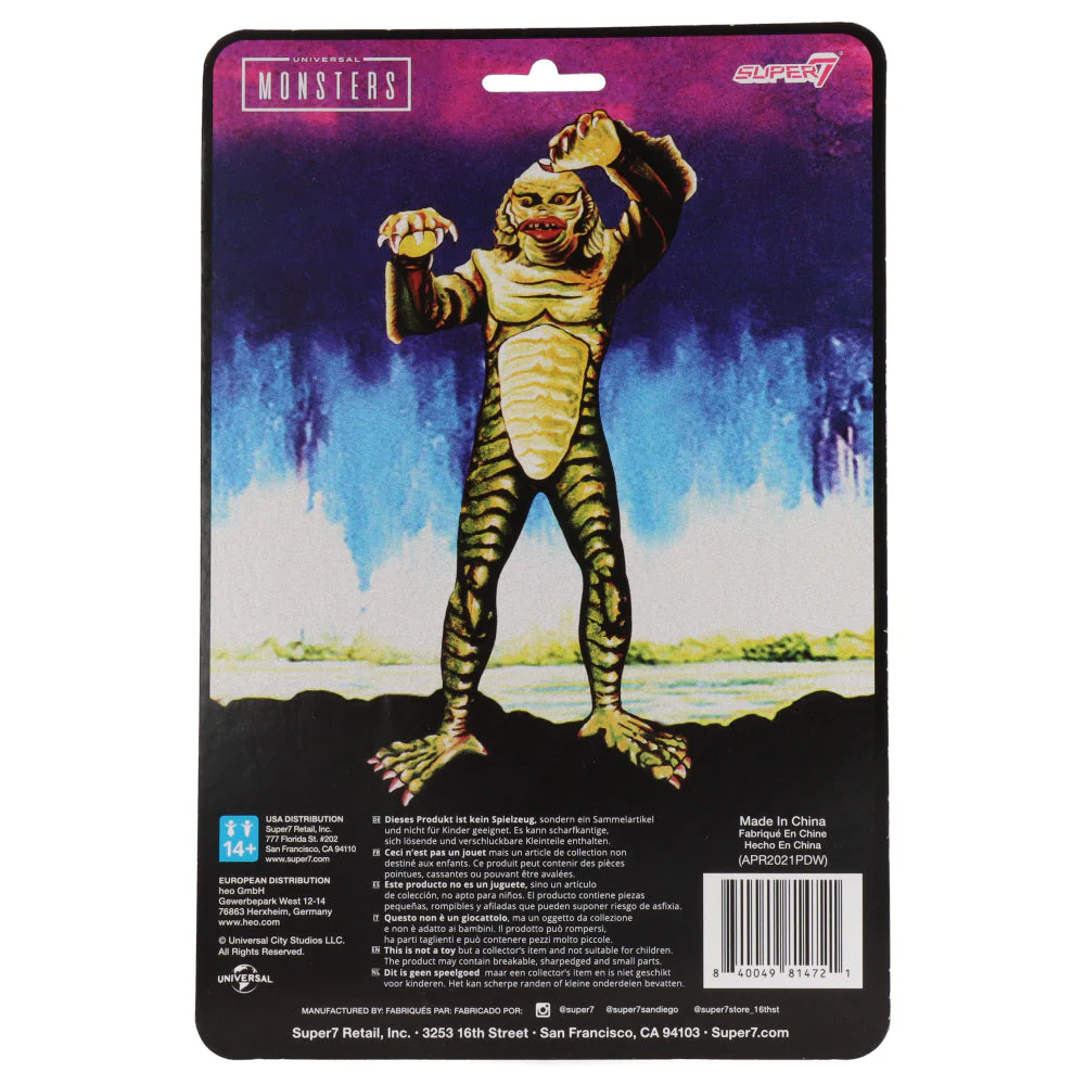 Creature from the Black Lagoon (1954) - The Creature World Famous Super Monsters Wide Sculpt ReAction 3.75” Action Figure - Image 2