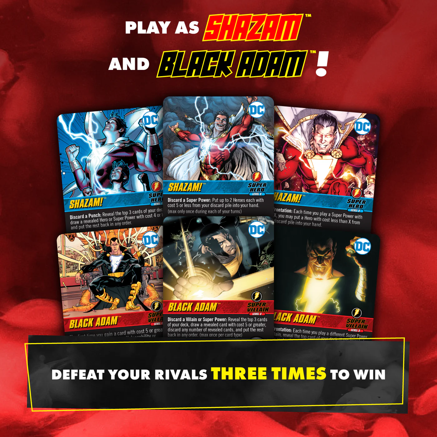 Cryptozoic DC Deck Building Game: Rivals Shazam! vs Black Adam - Image 2