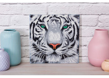 Crystal Art - White Tiger 30x30cm Kit - Image 4