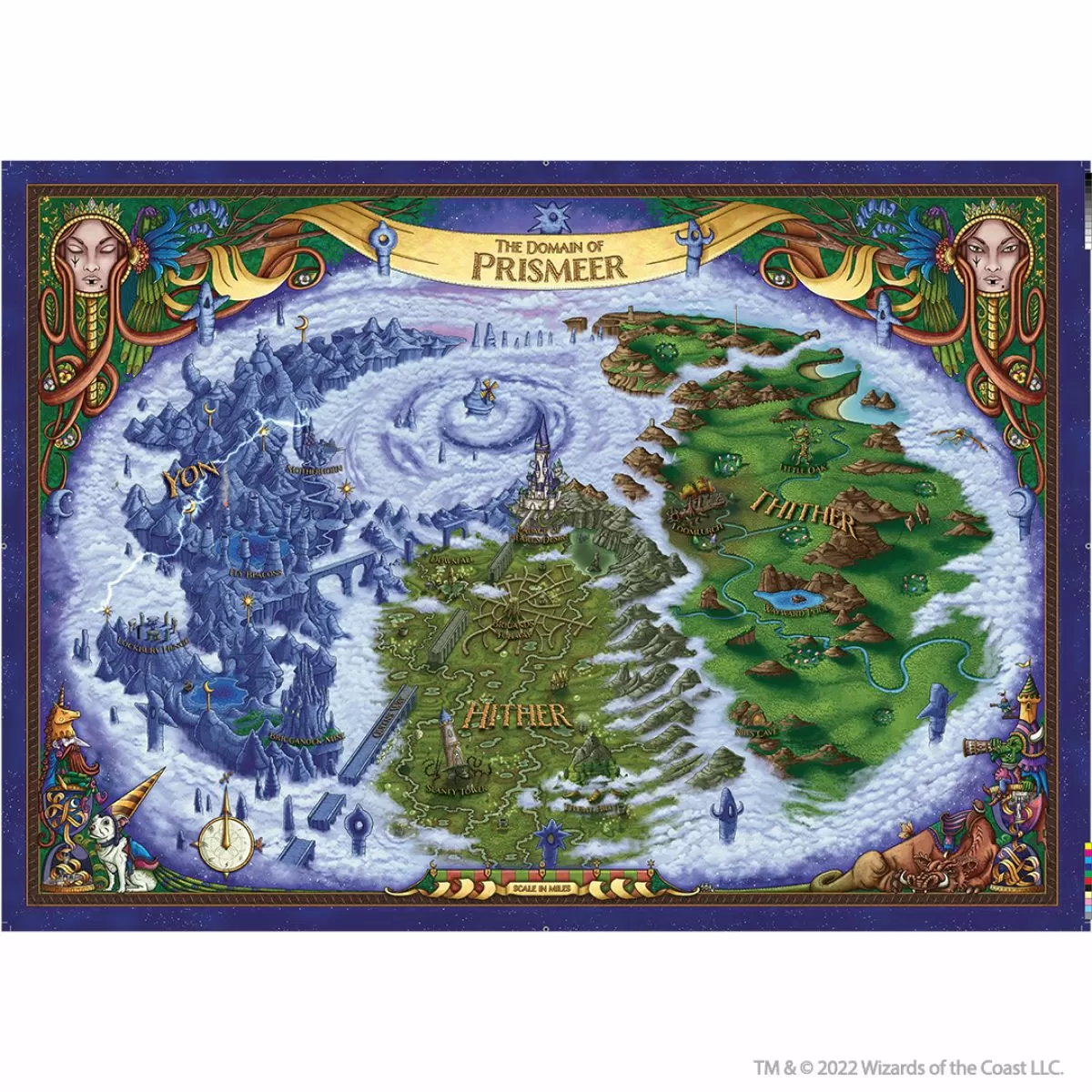 D&D Icons of the Realms The Domain of Prismeer and The Witchlight Carnival Wall Map - Image 2
