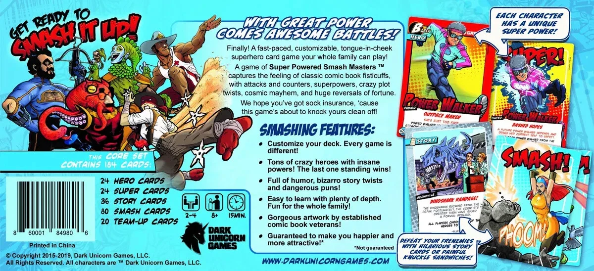 Dark Unicorn Games Super Powered Smash Masters Customizable Card Game Core Set - Image 2
