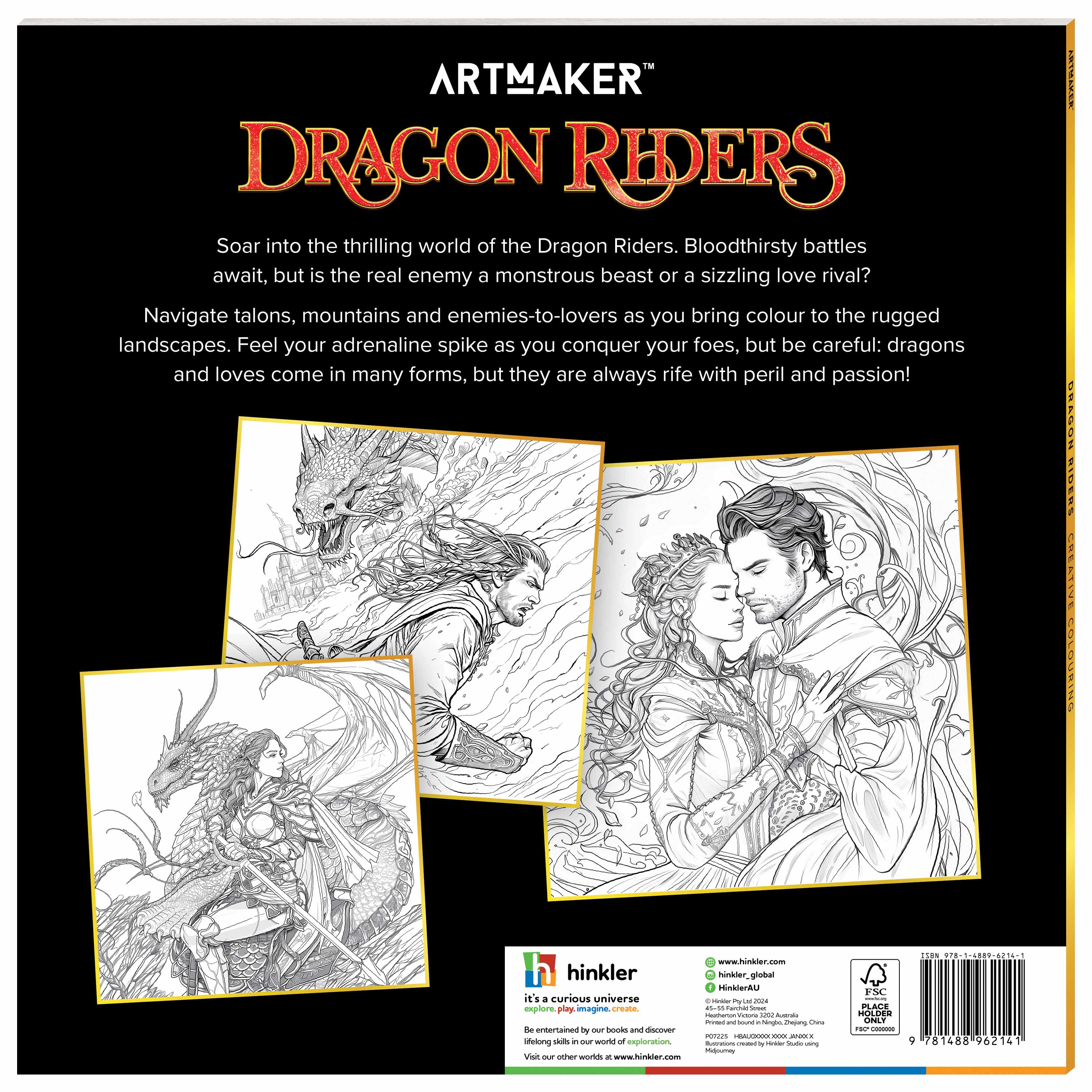 Dragon Riders Creative Colouring Book - Image 5