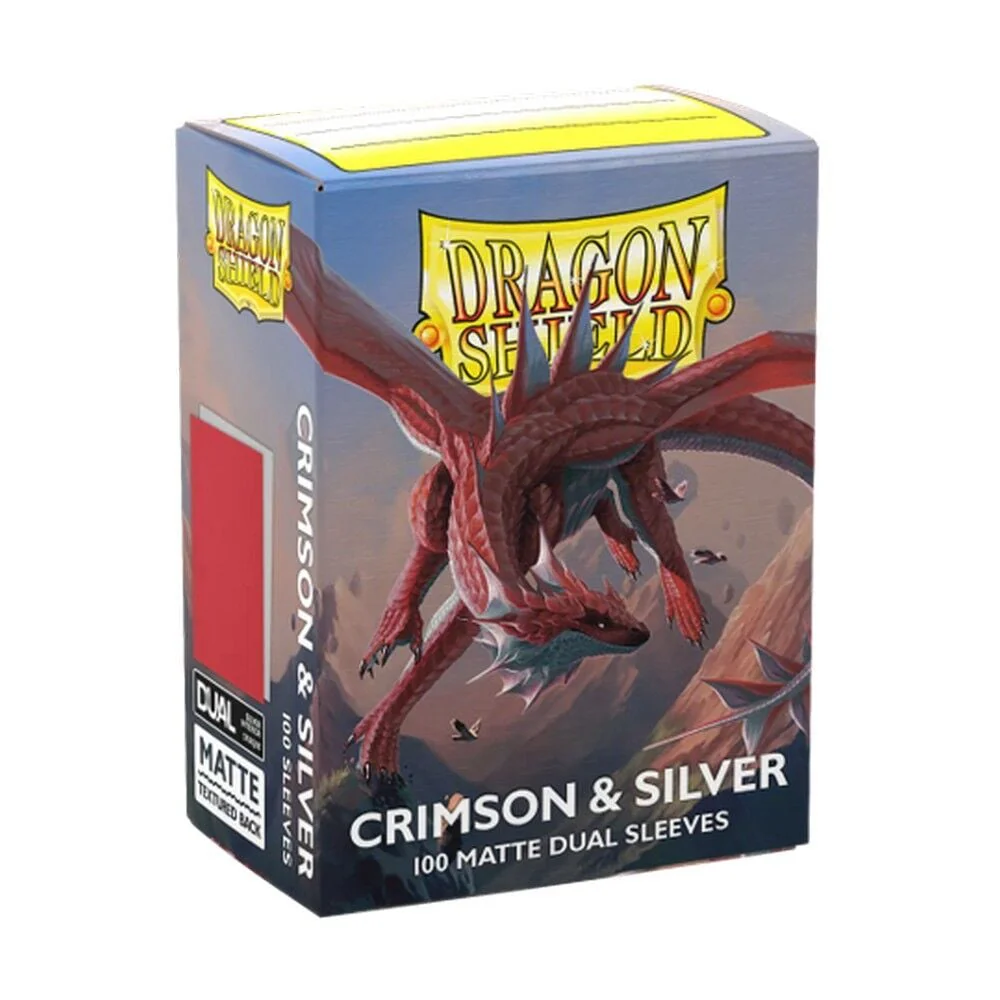Dragon Shield: Sleeves – Matte Dual – Crimson & Silver - Image 4