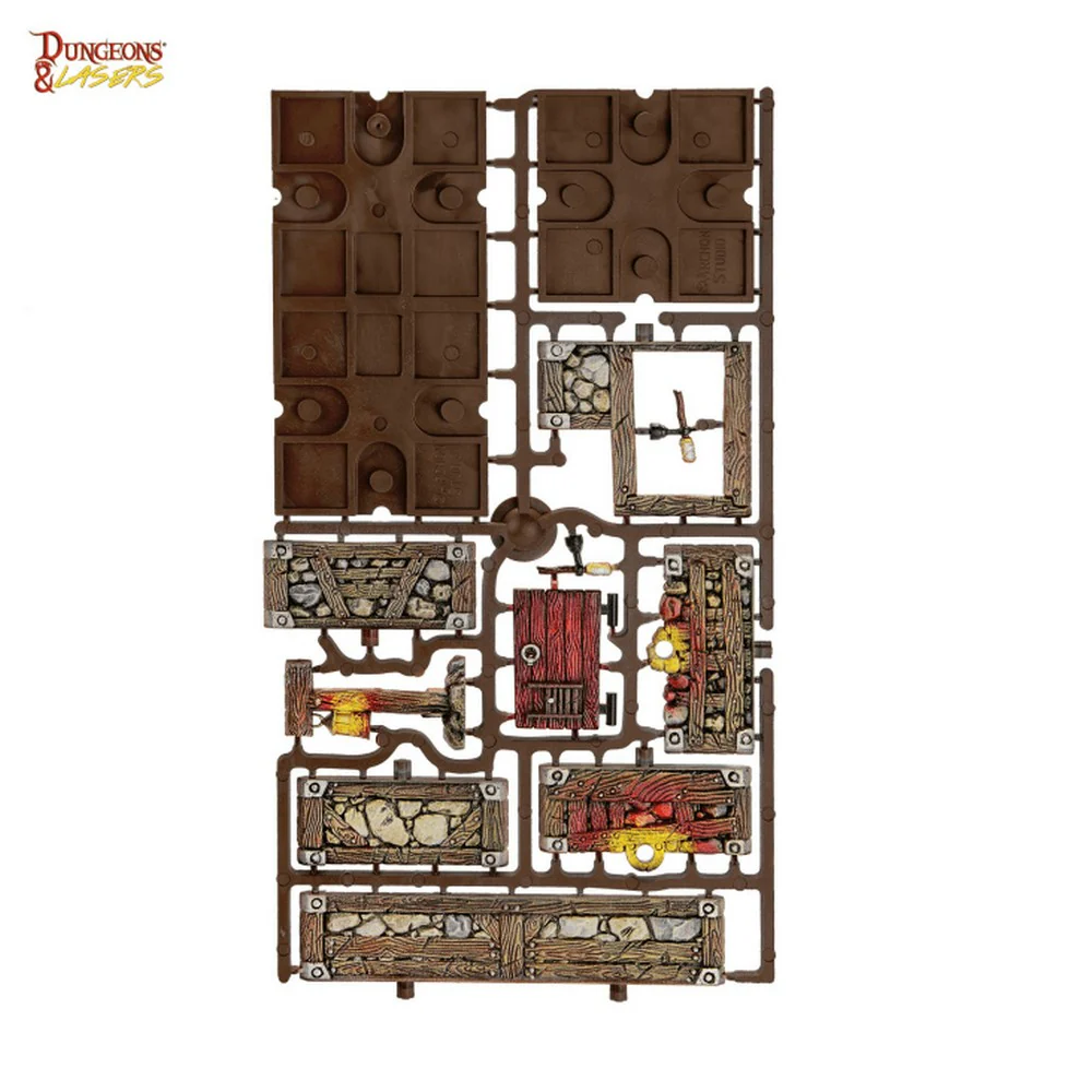 Dungeons & Lasers: PrismaCast Dwarven Mine - Pre-Painted Half Height Wall - Image 2
