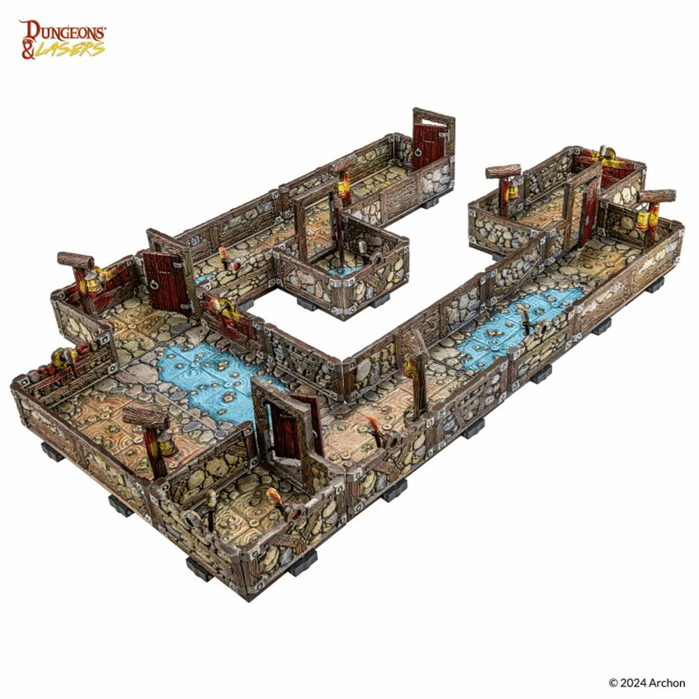 Dungeons & Lasers: PrismaCast Dwarven Mine - Pre-Painted Half Height Wall - Image 3