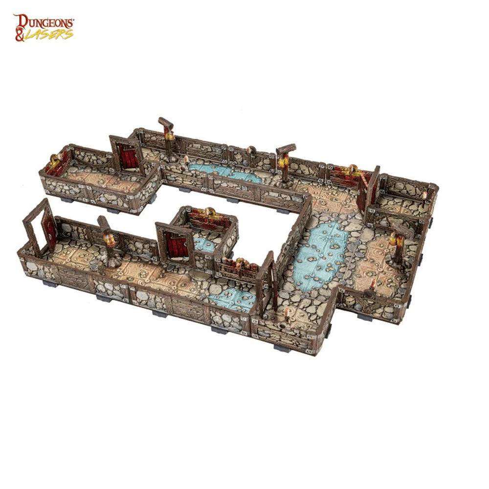 Dungeons & Lasers: PrismaCast Dwarven Mine - Pre-Painted Half Height Wall - Image 4