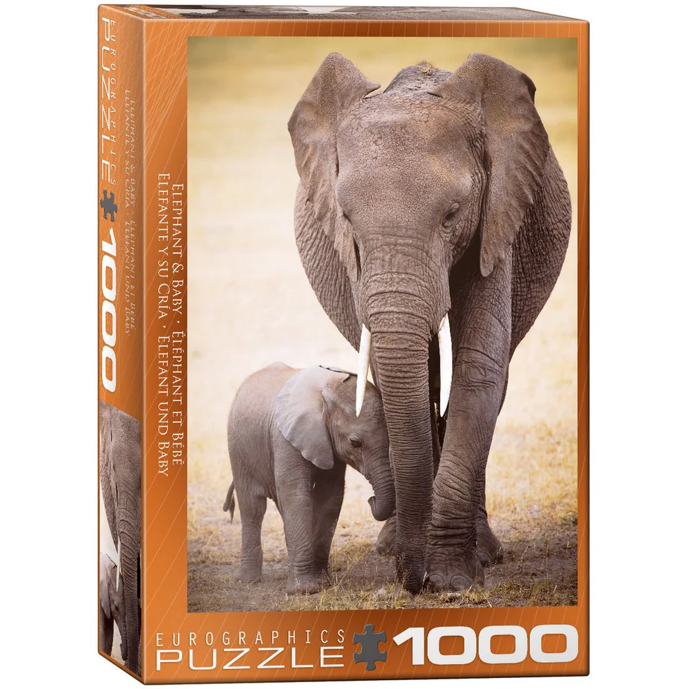 Elephant & Baby 1000 Piece Puzzle