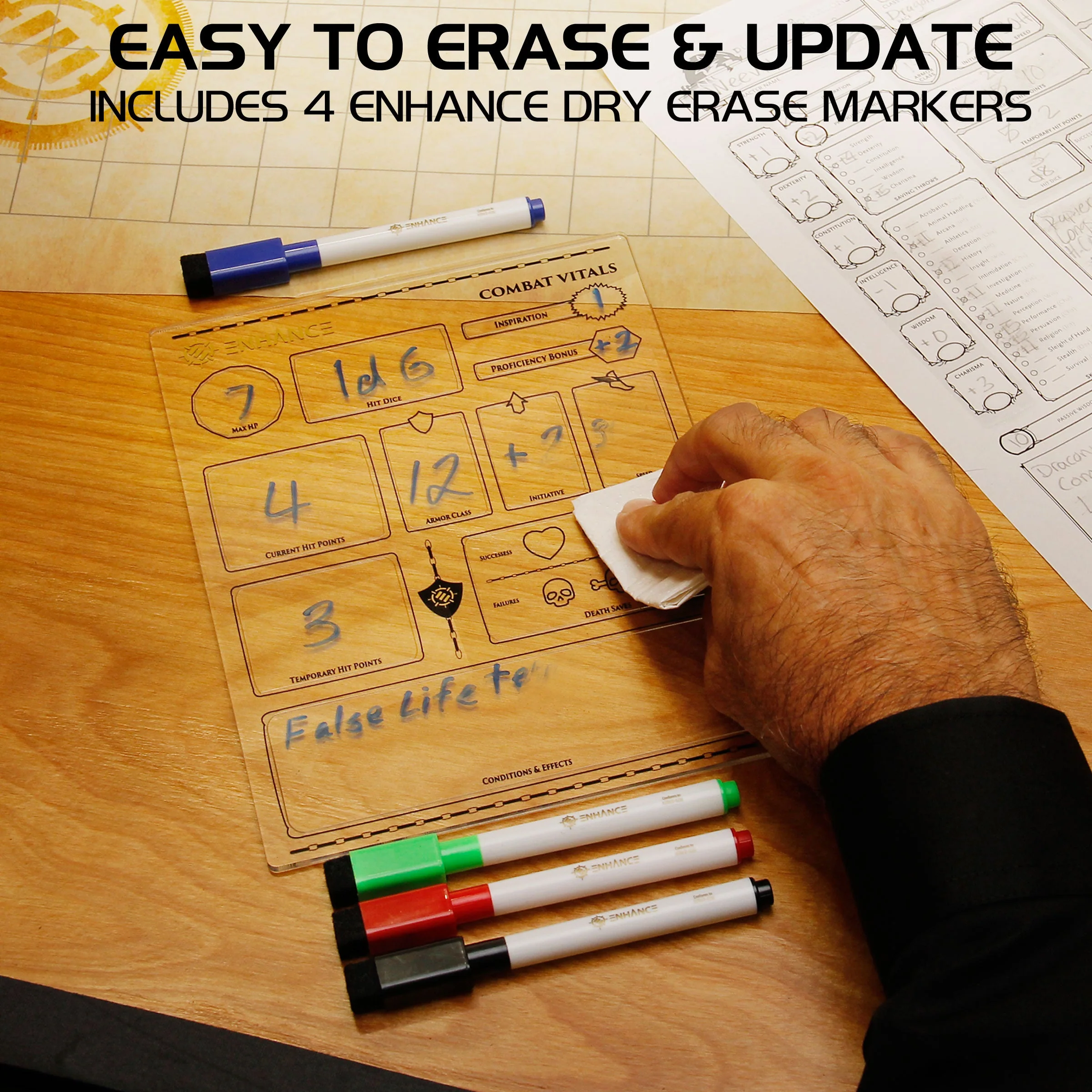Enhance - Acrylic Character Sheets - Clear - Image 2