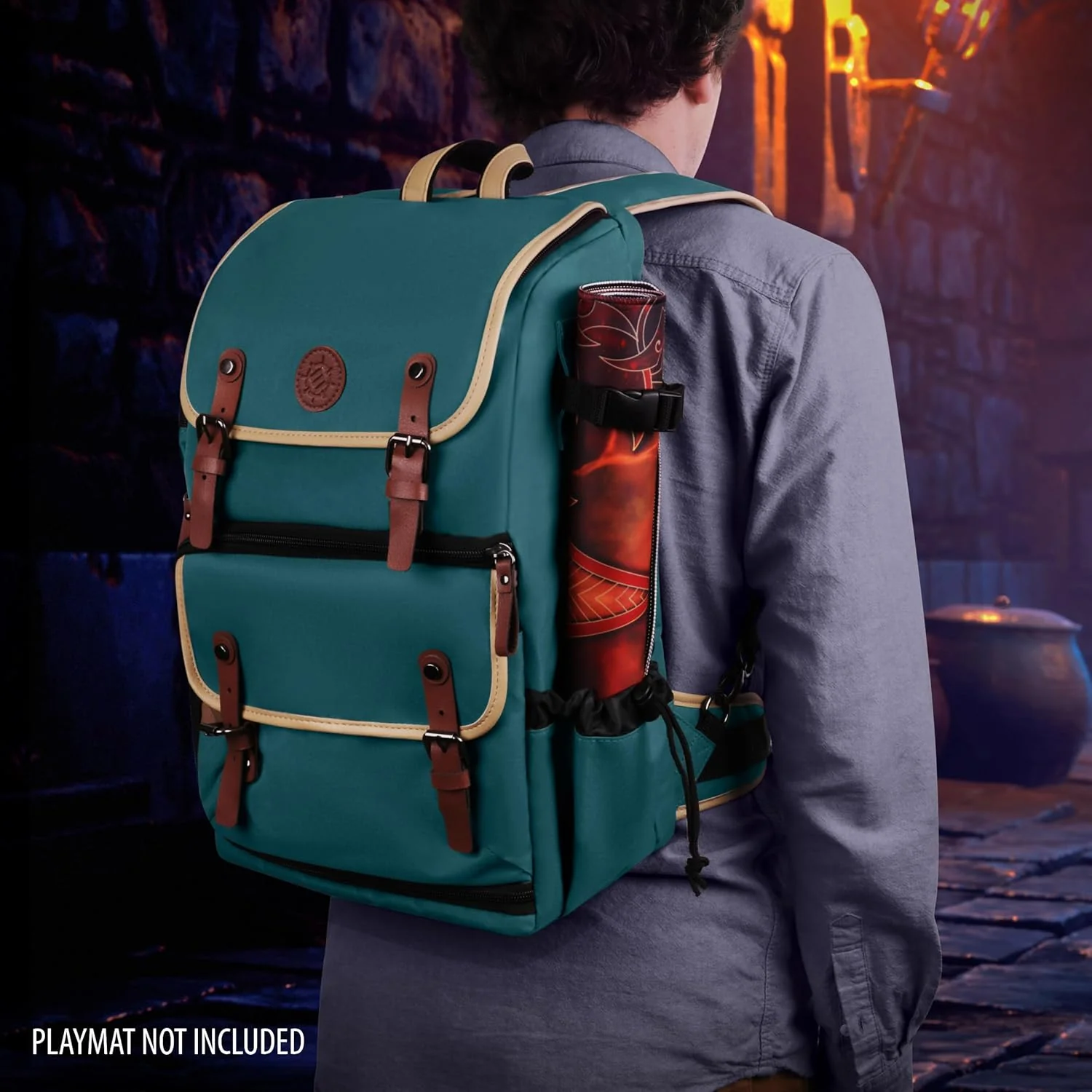 Enhance - Full Size Trading Card Storage Box Backpack - Green - Image 4