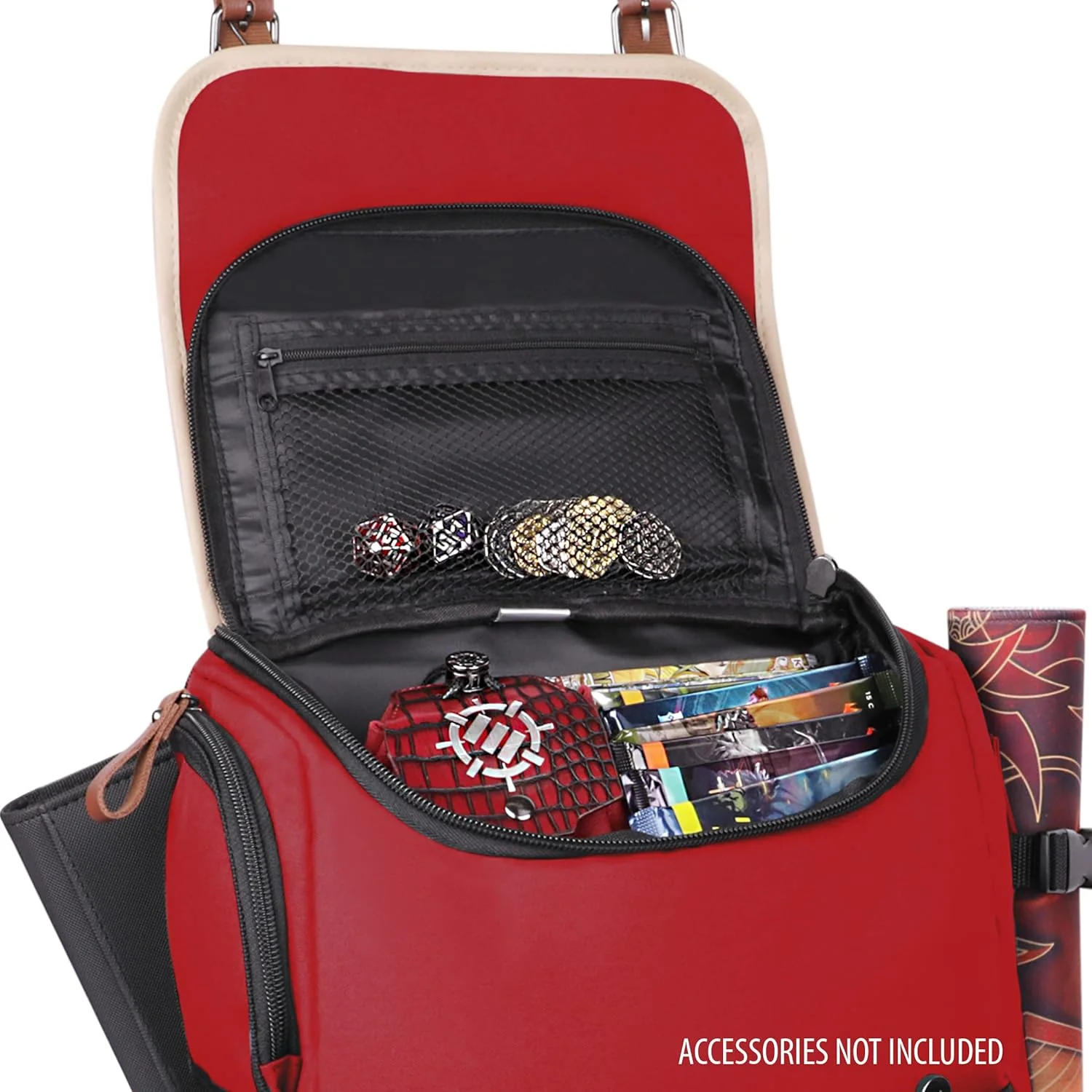 Enhance - Full Size Trading Card Storage Box Backpack - Red - Image 3