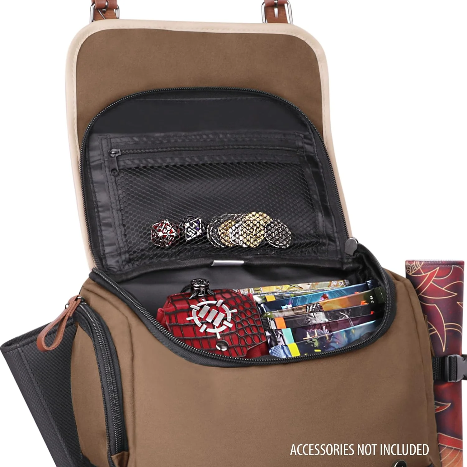 Enhance - Full Size Trading Card Storage Box Backpack - Tan - Image 4