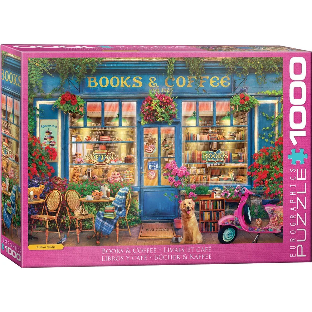 Eurographics - Books & Coffee 1000 Piece Puzzle