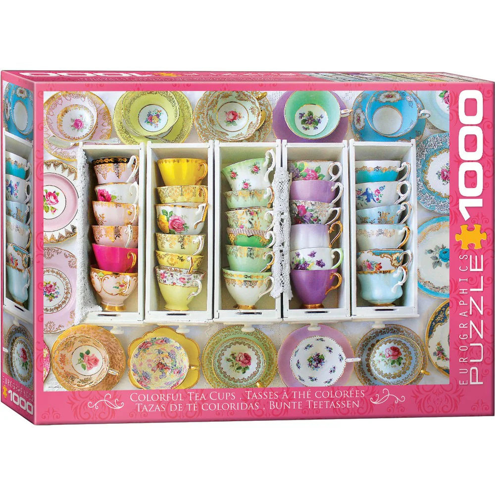 Eurographics - Colorful Tea Cups 1000 Piece Puzzle