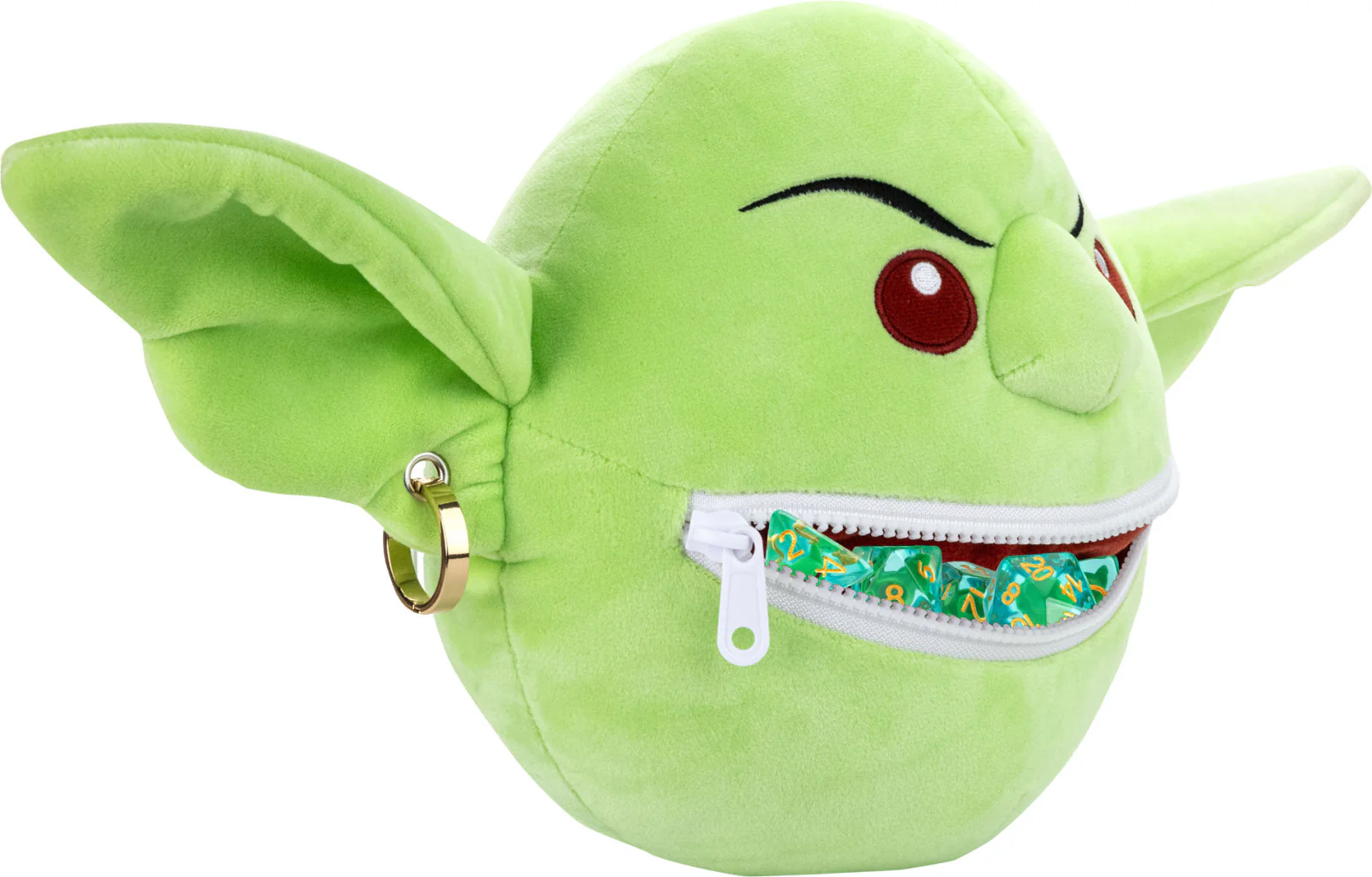 FanRoll by Metallic Dice Games - Pathfinder Goblin Plush Dice Bag - Green - Image 4