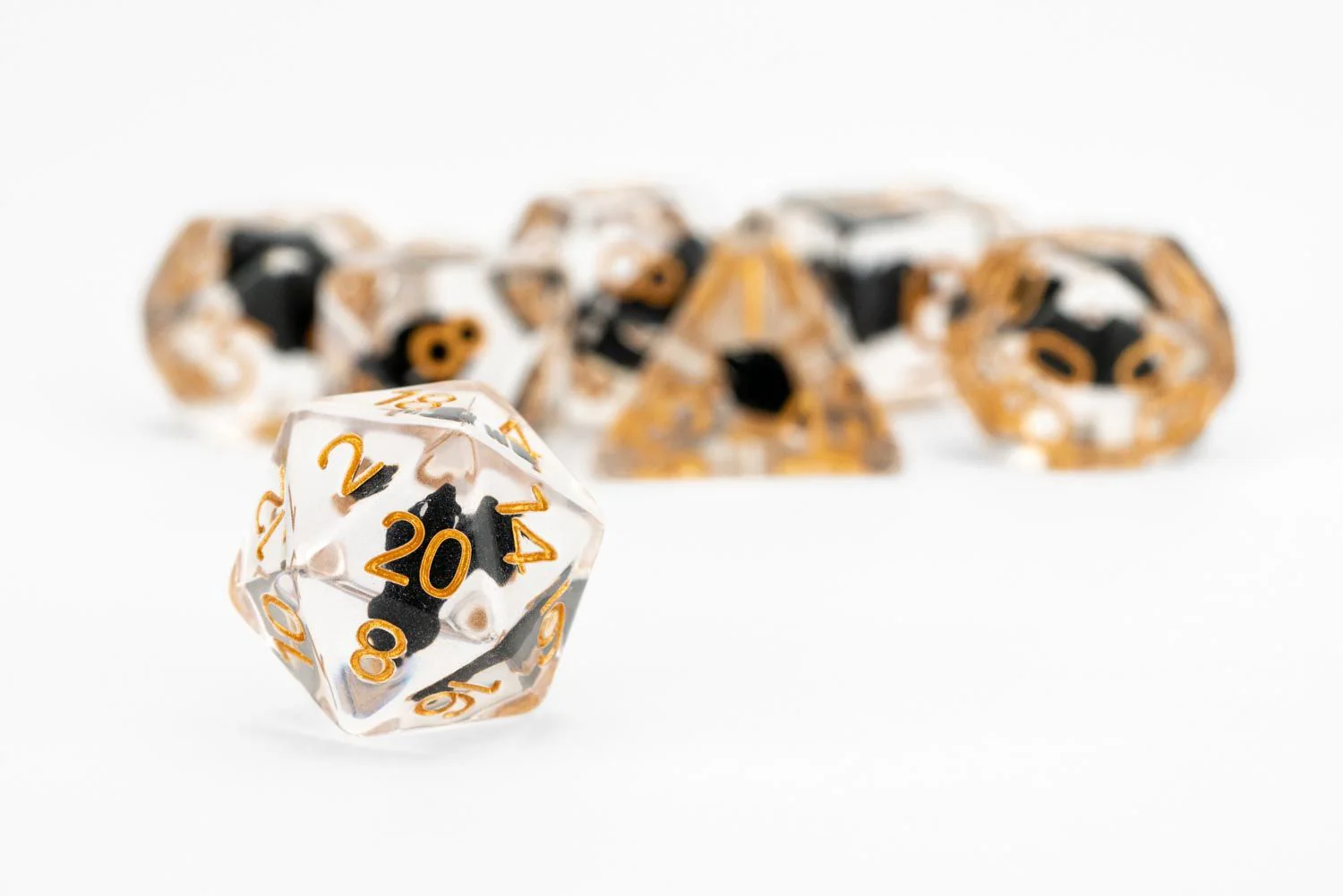 Fanroll: Crow Infused Resin Poly Dice Set - Image 3