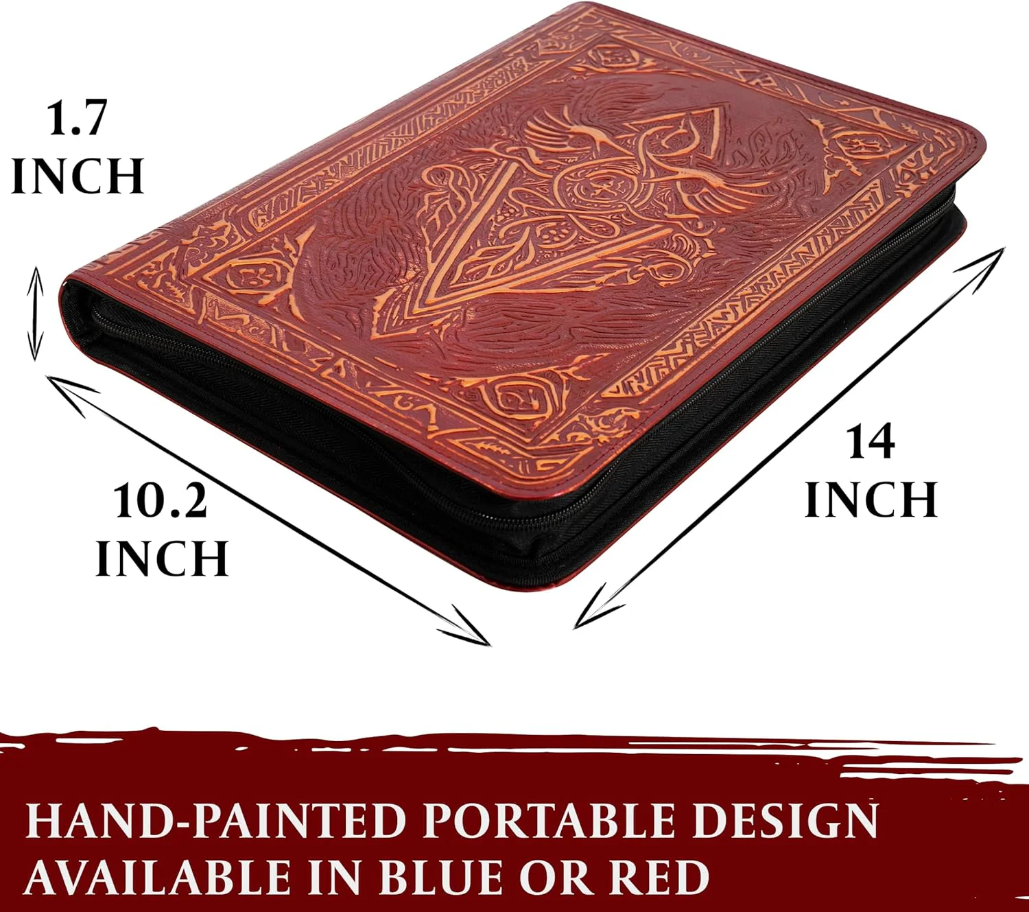 Faux-Leather Trading Card Binder - Red - Image 5