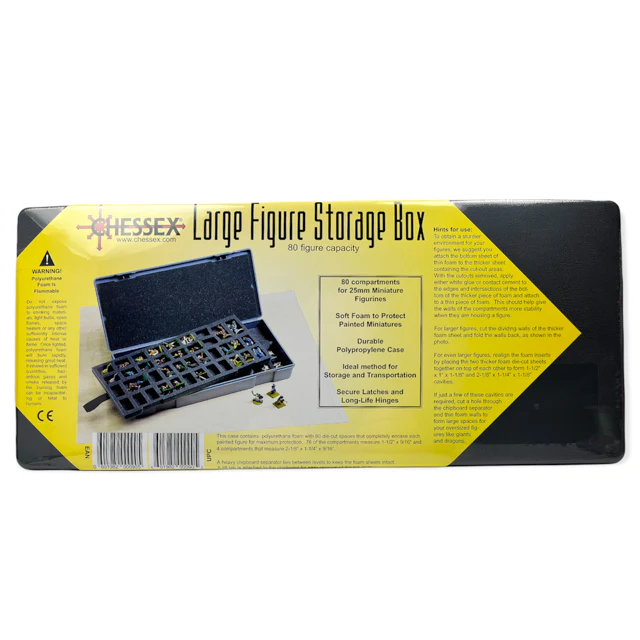 Figure Storage Box (L) for 25mm Humanoids (80 Figures)