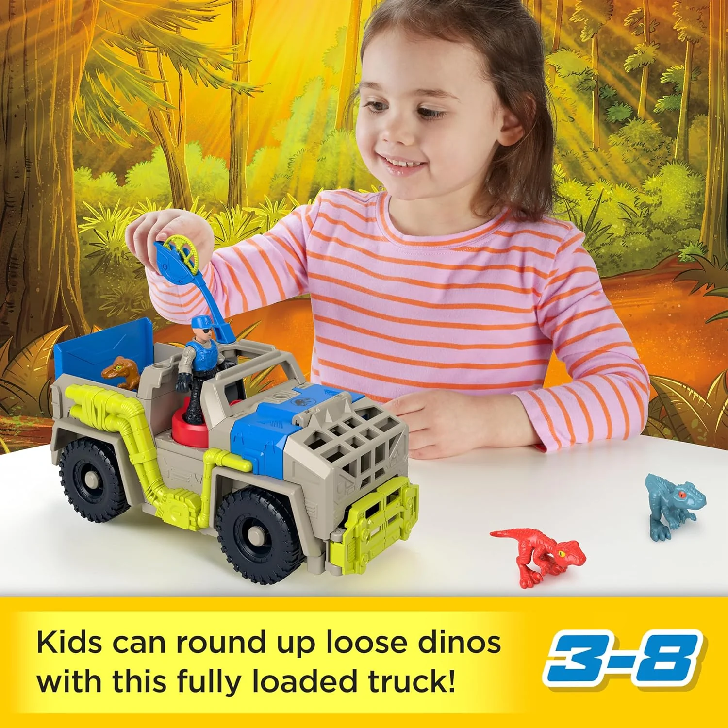 Fisher-Price Imaginext Jurassic World Track & Transport Dino Truck Playset - Image 2