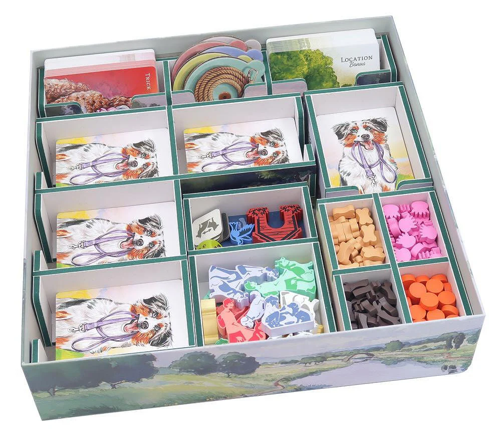 Folded Space - Colour Board Game Insert for Dog Park (Includes Space for Expansions)