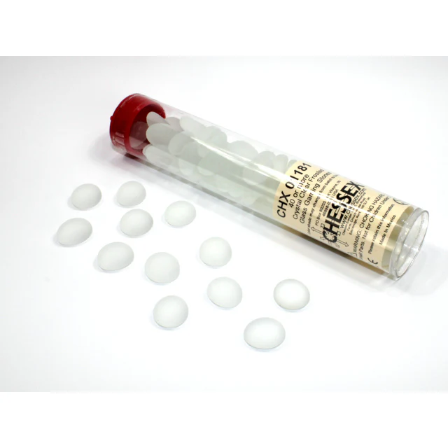 Frosted Clear Glass Stones Tube