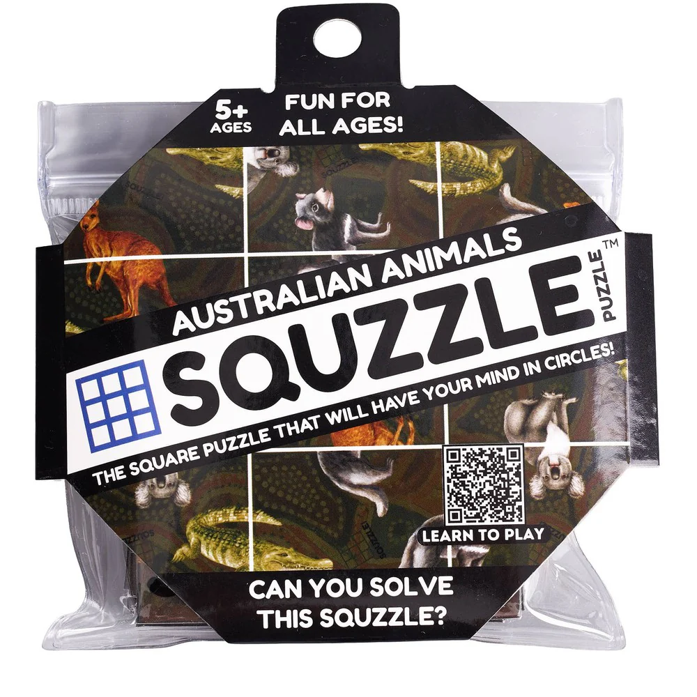 Fun Squared Games Squzzle Puzzle Australian Animals - 9 piece Puzzle