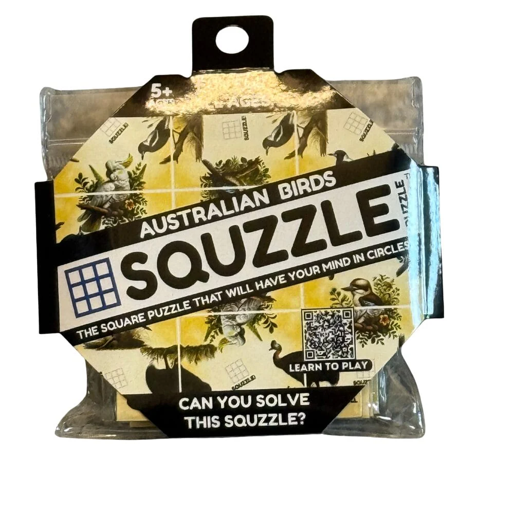Fun Squared Games Squzzle Puzzle Australian Birds - 9 piece Puzzle