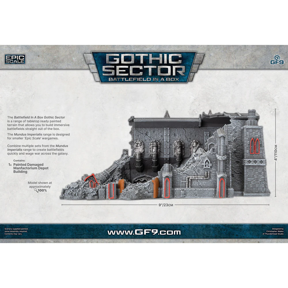 Gale Force Nine Battlefield in a Box: Gothic Sector - Mundus Imperialis: Manufactorium Depot (Damaged) - Image 2