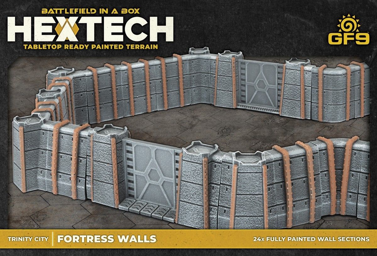 Gale Force Nine Hextech Trinity City Terrain - Fortress Walls - Image 2