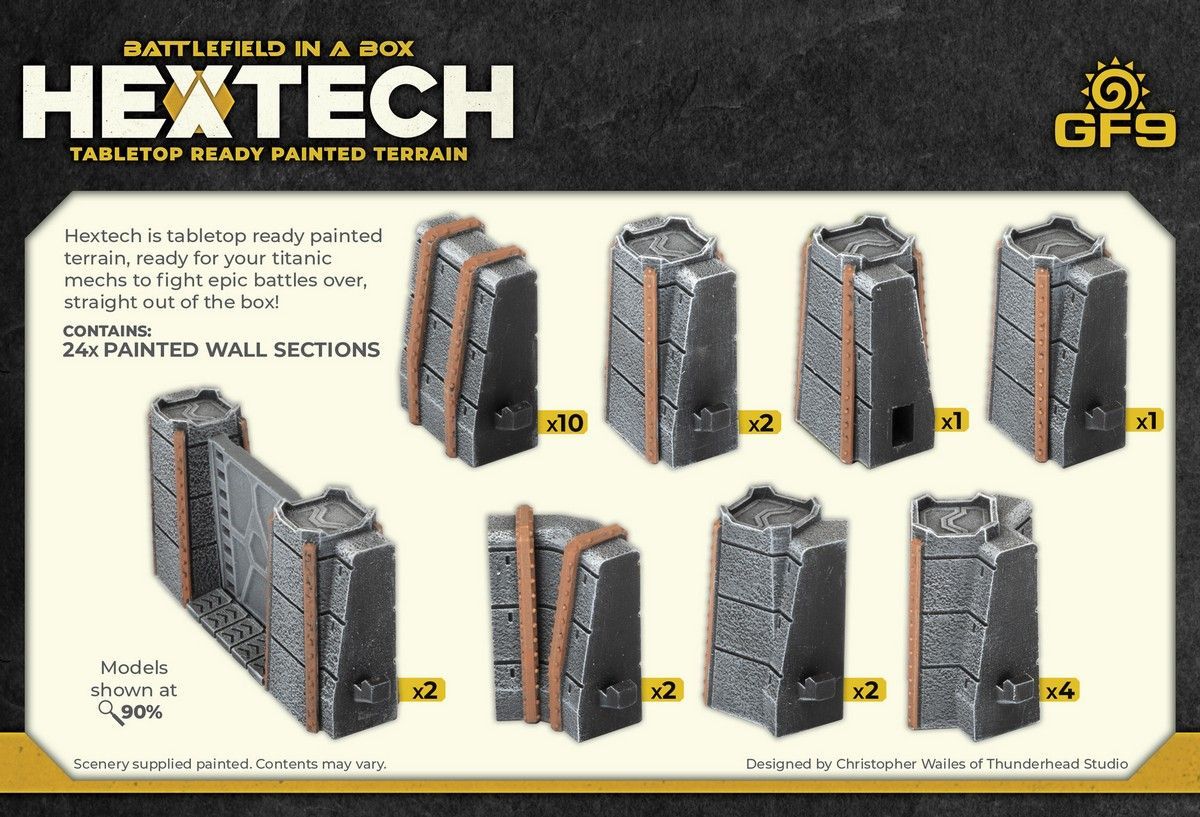 Gale Force Nine Hextech Trinity City Terrain - Fortress Walls - Image 3