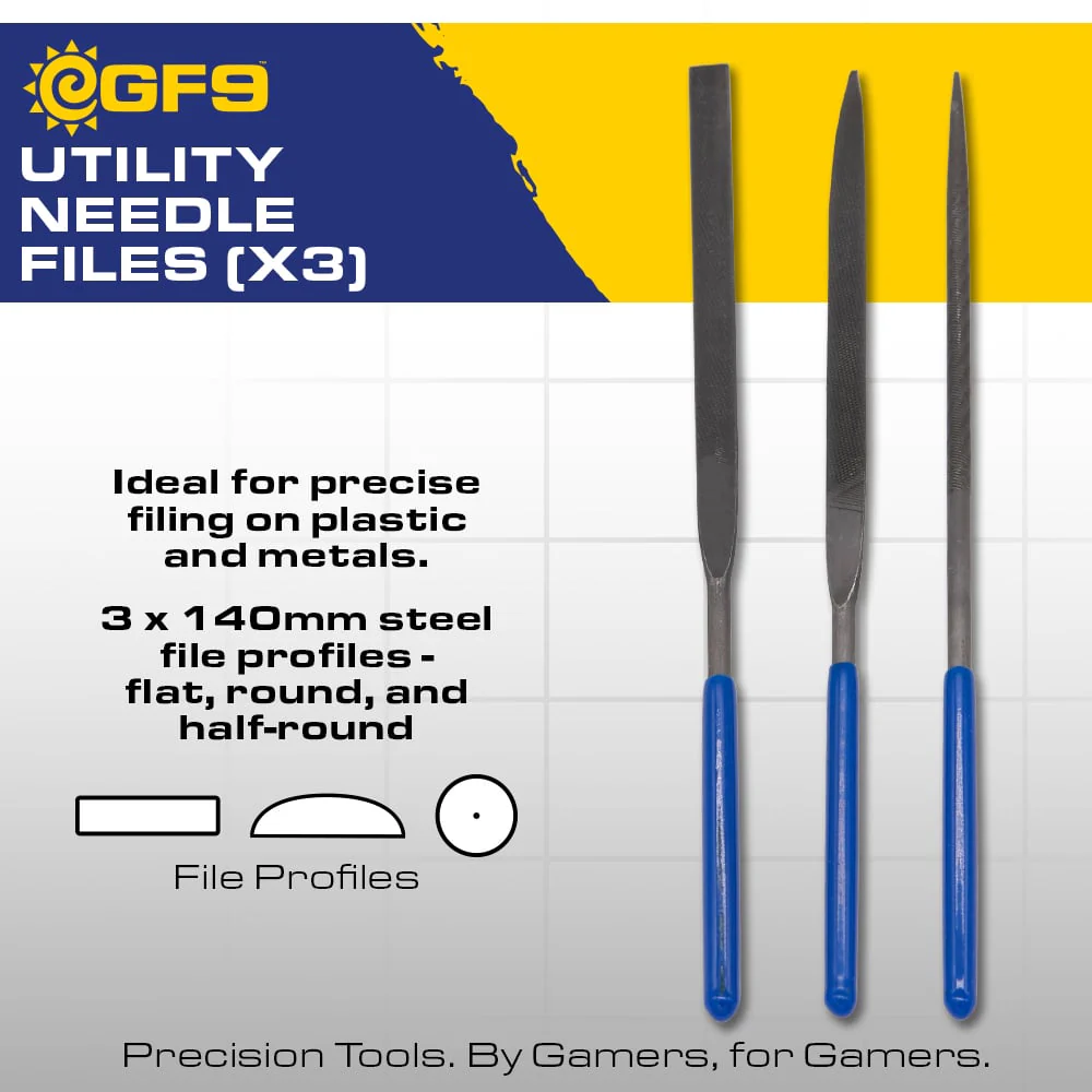 Gale Force Nine Precision Utility Needle Files 3-Piece Set - Image 2