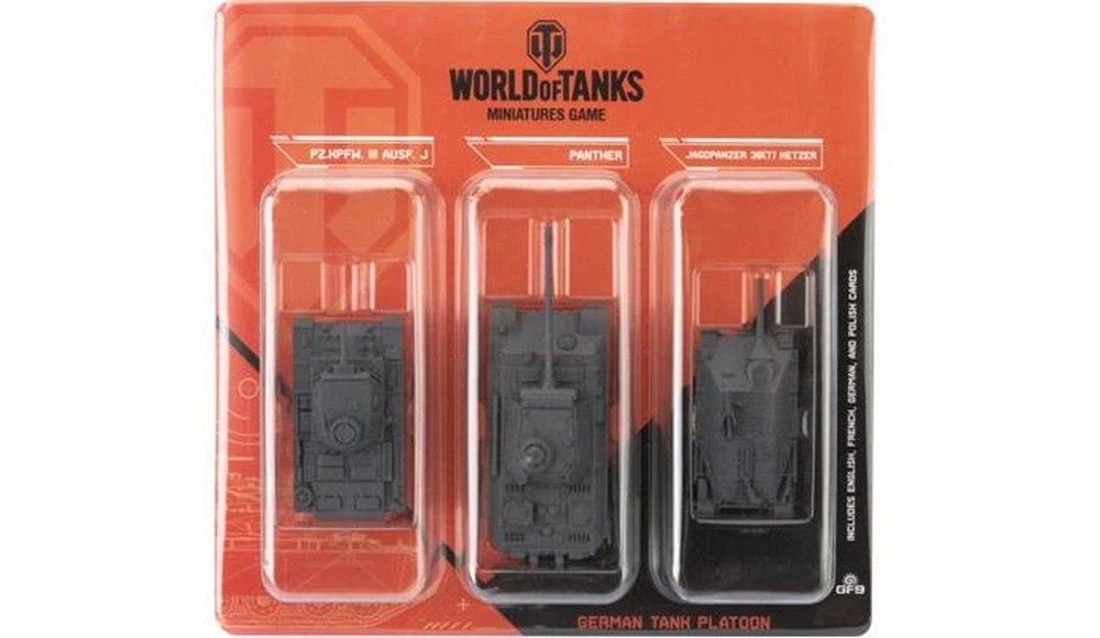 Gale Force Nine World of Tanks German Tank Platoon (Panzer III J, Panther, Jagdpanzer 38t) Miniature