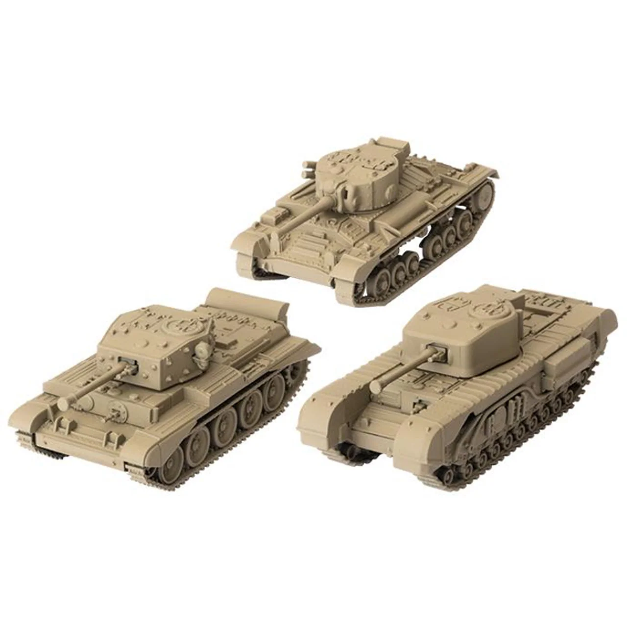 Gale Force Nine World of Tanks U.K. Tank Platoon (Cromwell, Churchill VII, Valentine) Miniature - Image 2