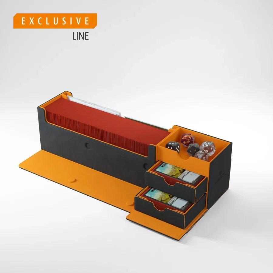 Gamegenic - Cards Lair 400+ Convertible Deck Box - Black/Orange - Image 2