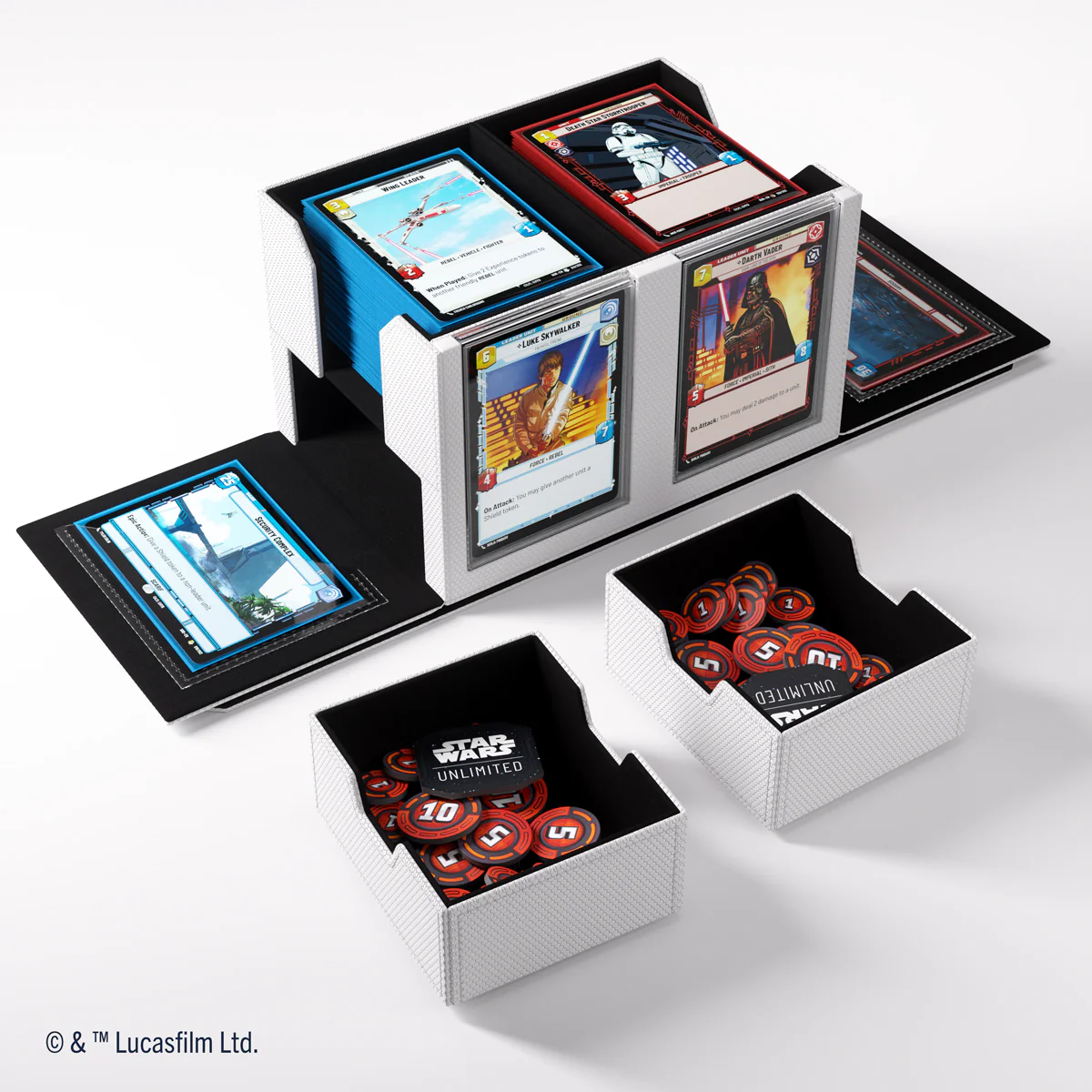 Gamegenic Double Deck Pod - Star Wars Unlimited - White - Image 3