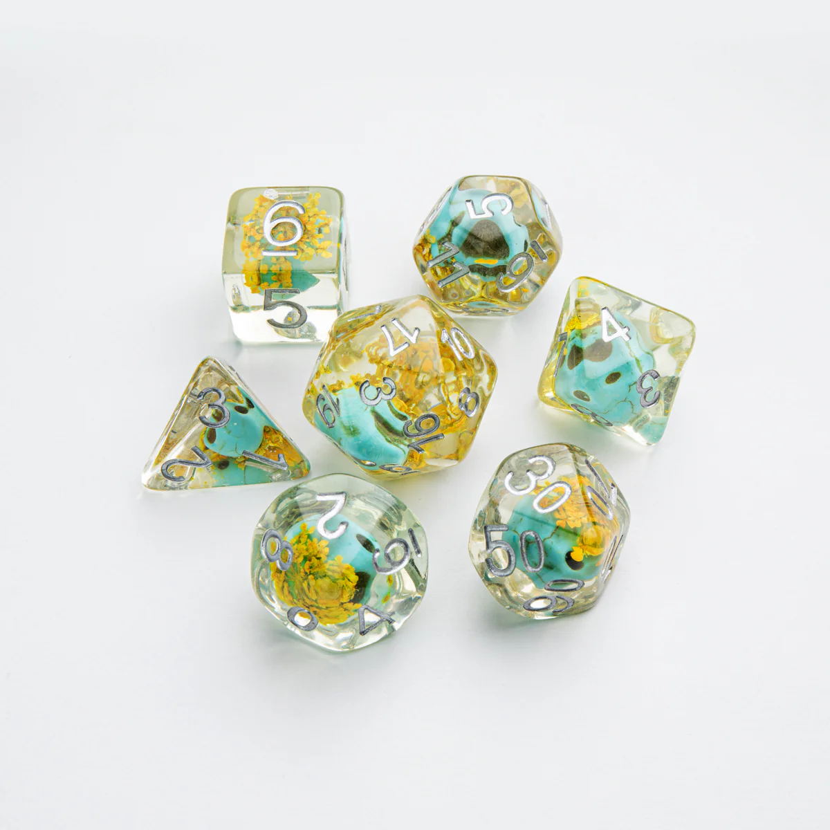 Gamegenic - Embraced Series RPG Dice Set - Green Skull - Image 2