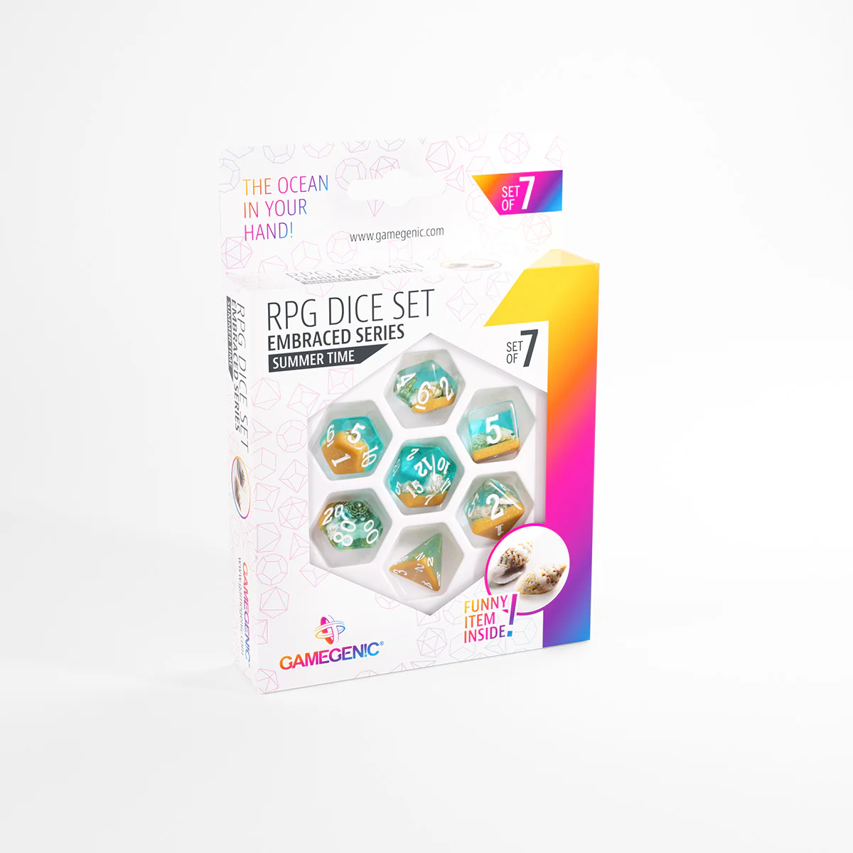 Gamegenic Embraced Series - Summer Time - RPG Dice Set (7pcs)