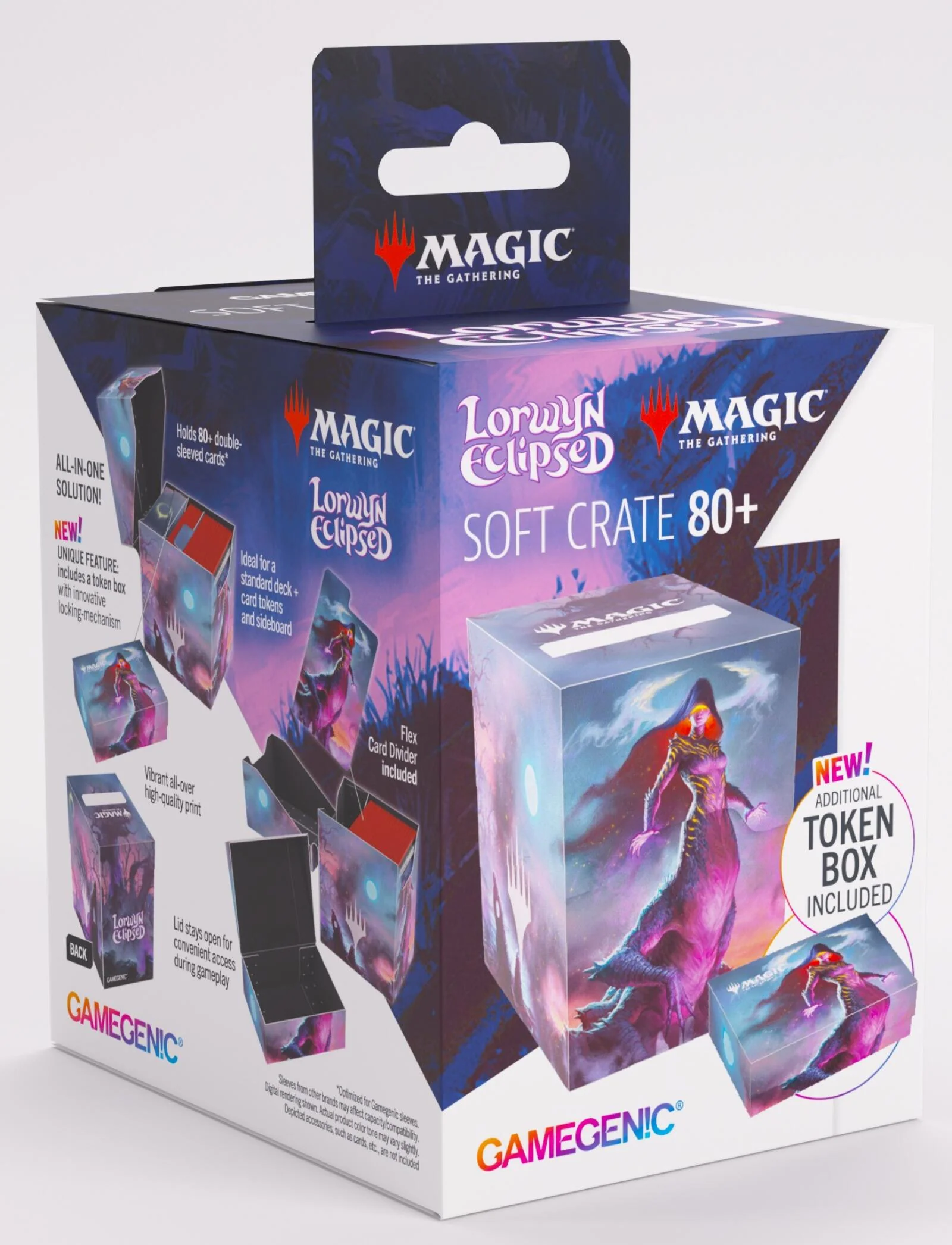 Gamegenic Magic The Gathering Lorwyn Eclipsed Soft Crate 80+ Deck Box - Moonshadow