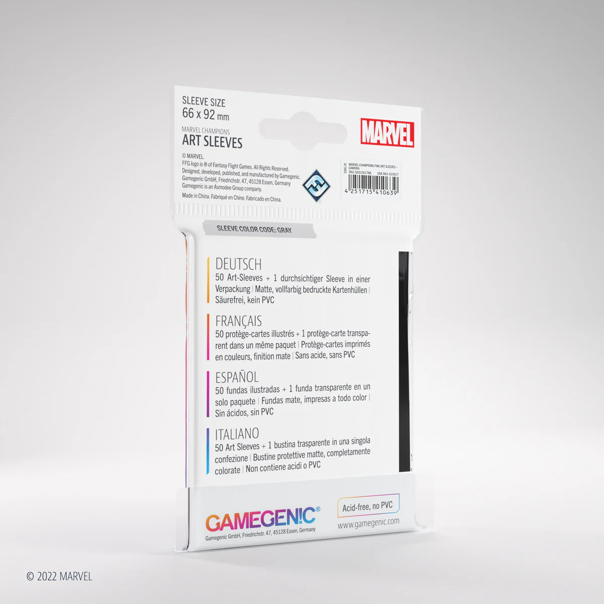 Gamegenic - Marvel Champions Fine Art Sleeves 66 mm x 92 mm - Gamora - Image 2