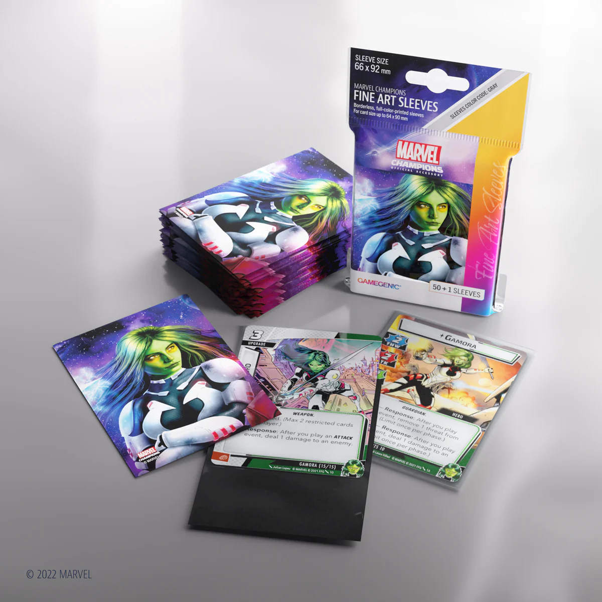 Gamegenic - Marvel Champions Fine Art Sleeves 66 mm x 92 mm - Gamora - Image 5