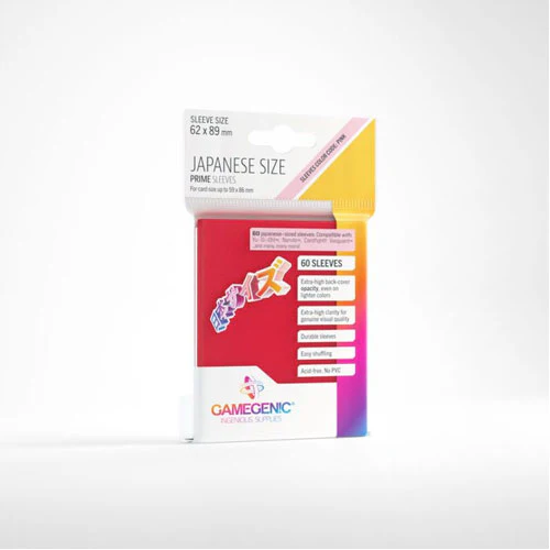 Gamegenic Prime Japanese Sized Sleeves (60) - Red