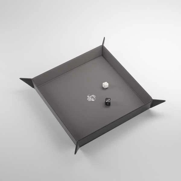 Gamegenic - Square Magnetic Dice Tray - Black/Gray