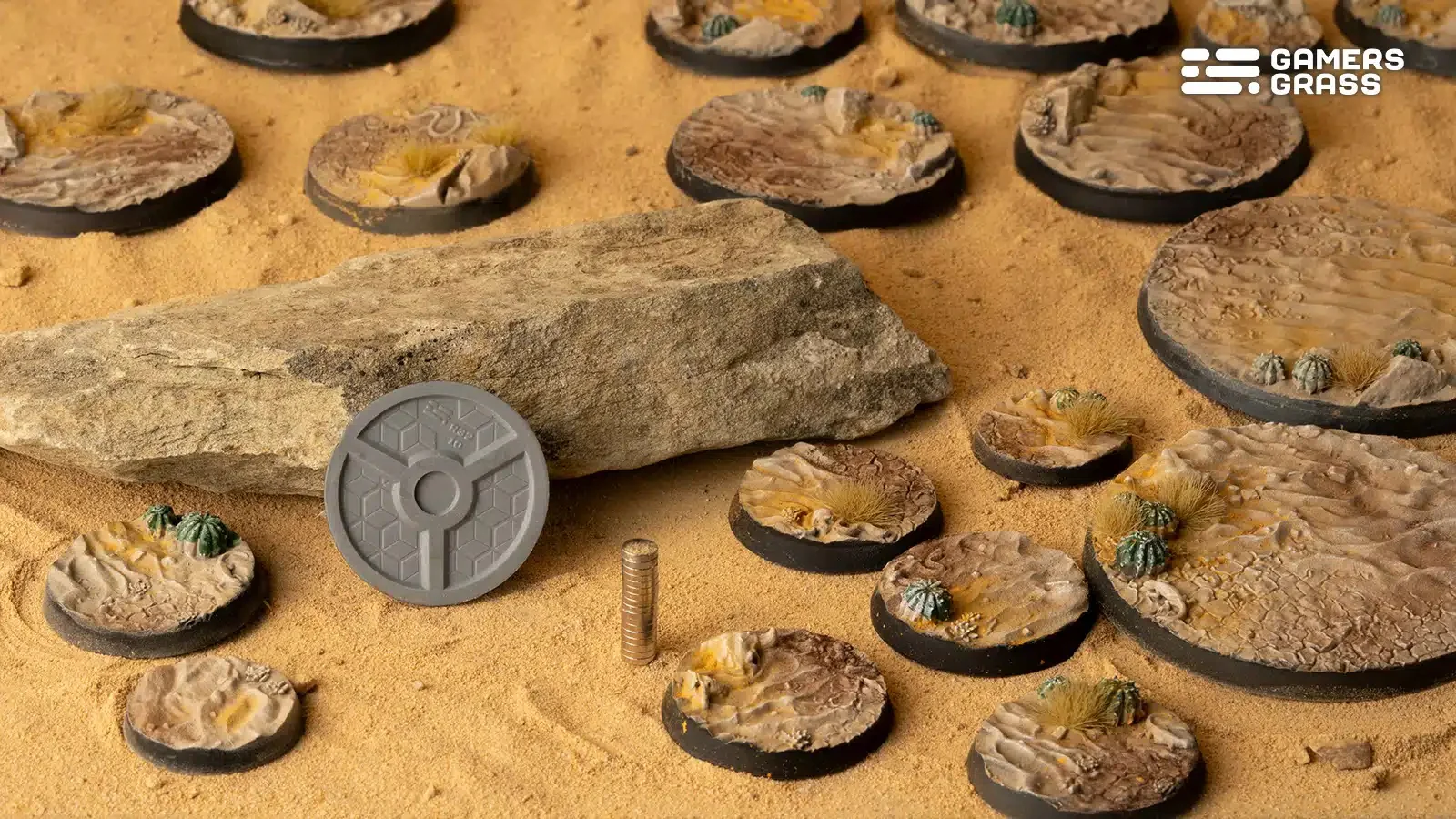 Gamers Grass - Battle Ready Bases - Deserts of Maahl - Round 32mm (x8) - 263793 - Image 3